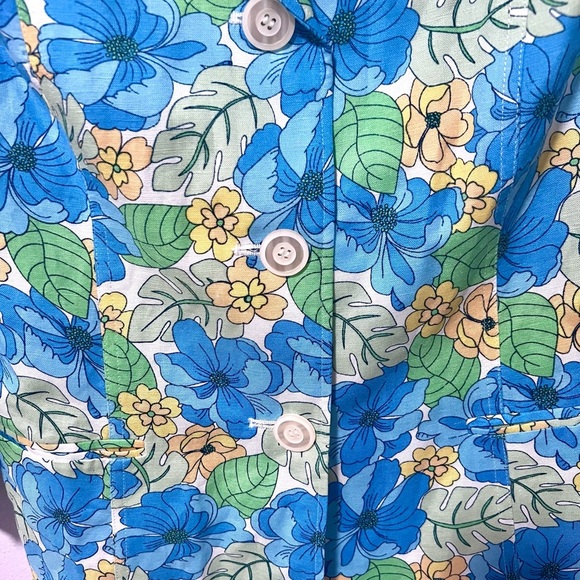 Norton McNaughton linen blend Floral Blazer 12 - Picture 4 of 7